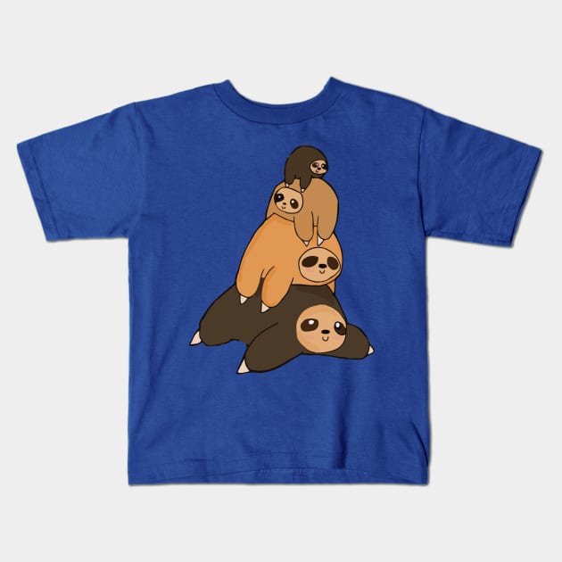 sloth stack pullover Kids T-Shirt by Hunters shop